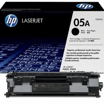 HP 05A Black Original LaserJet Toner Cartridge, CE505A