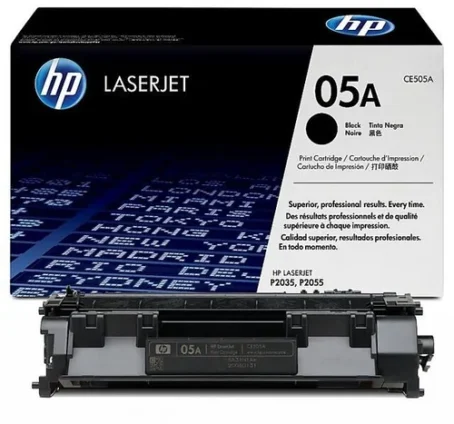 HP 05A Black Original LaserJet Toner Cartridge, CE505A